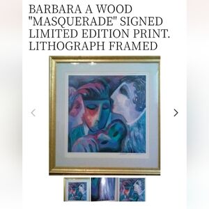 Limited Edition Barbara A Wood with Gold Frame